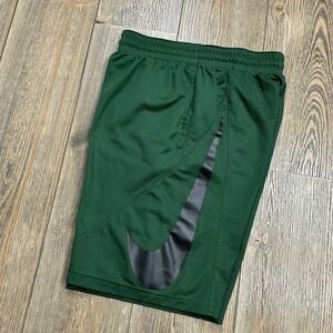 Nike HBR Basketball Black Shorts Dri-Fit Green Men Size Medium 910704